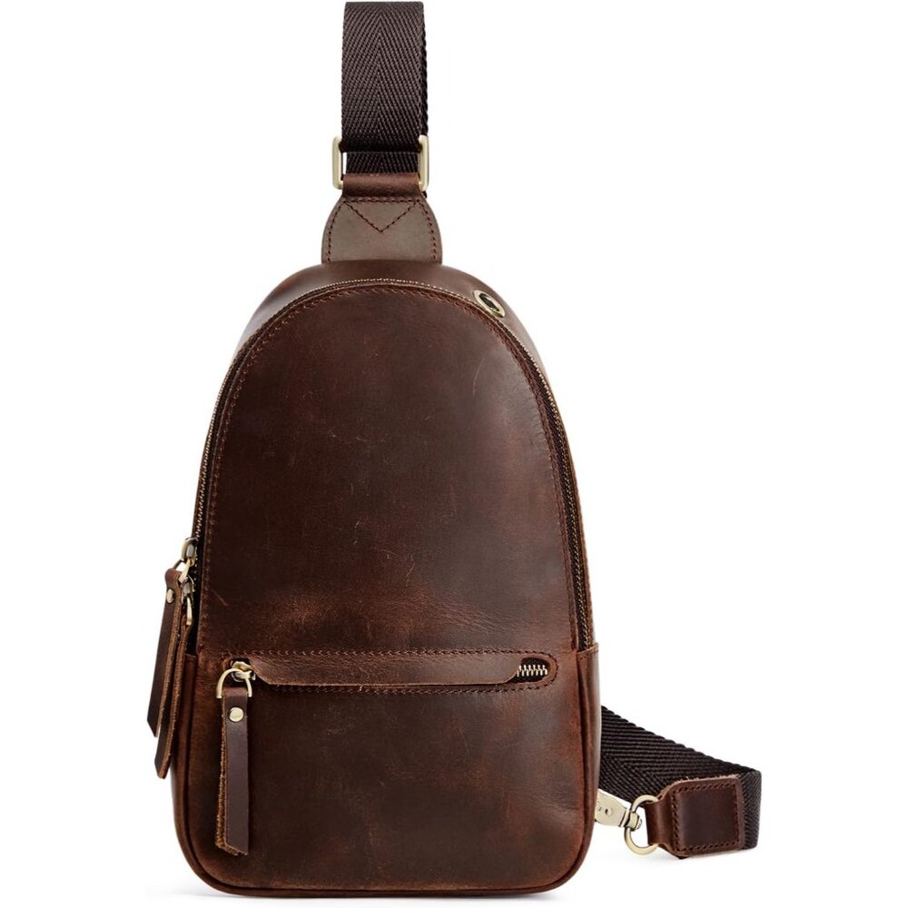 S-ZONE Leather Small Crossbody Sling Bags for Women & Men